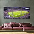 thumbnail image 3 of 3 Panel Denver Canvas Wall Art American Soccer Prints Sports Artwork Wall Decor Stadium Picture Canvas Art for Bedroom Living Room Broncos Stadium Paintings Posters Framed Ready to Hang (42"Wx20"H), 3 of 4