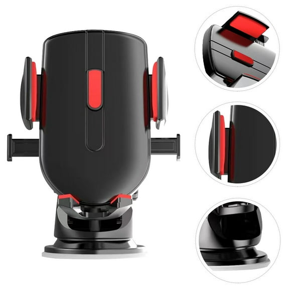 ibasenice Red Car Phone Holder with Suction Cup Adjustable Rotatable Stand for Safe Driving