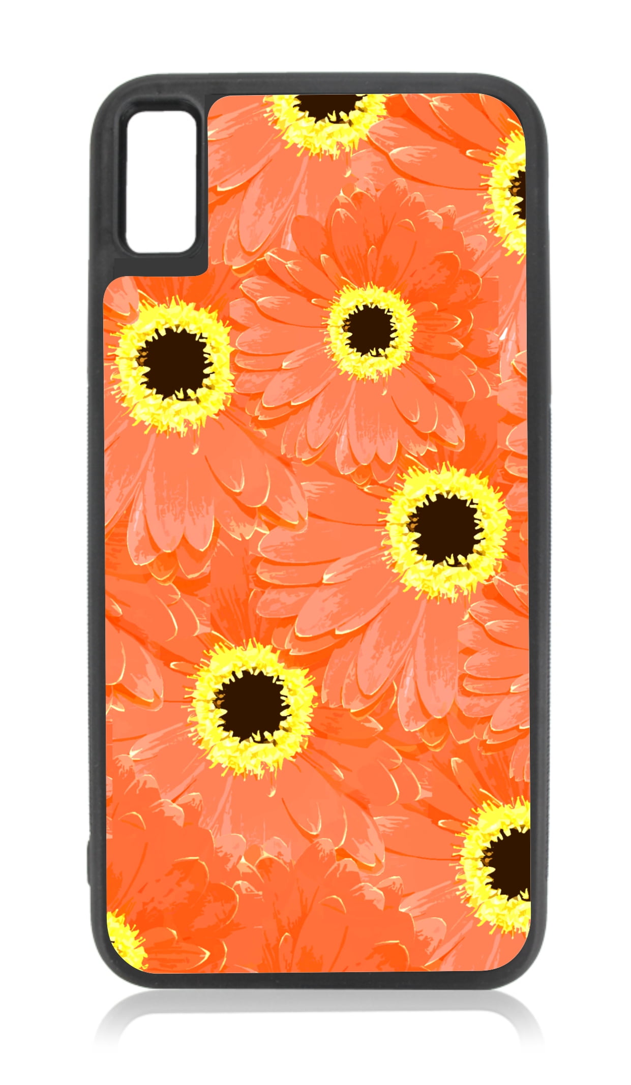 Orange Daisies 10xr Flower Case iPhone 10 xr Floral Case Black