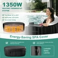 thumbnail image 3 of Slsy 1-2 Person Inflatable Hot Tub, Oval Blow Up Portable Hot Tub, Leak-Proof PVC Outdoor Spa with 100 Strong Air Jets, Heater Pump and Insulated Cover, 75'' X 47''X 25'', 3 of 9