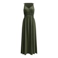 thumbnail image 5 of Summer Dresses for Women 2026 Flowy Casual Midi Dress V Neck Beach Vacation for Wedding Guest Party Vacation(Green,S), 5 of 5