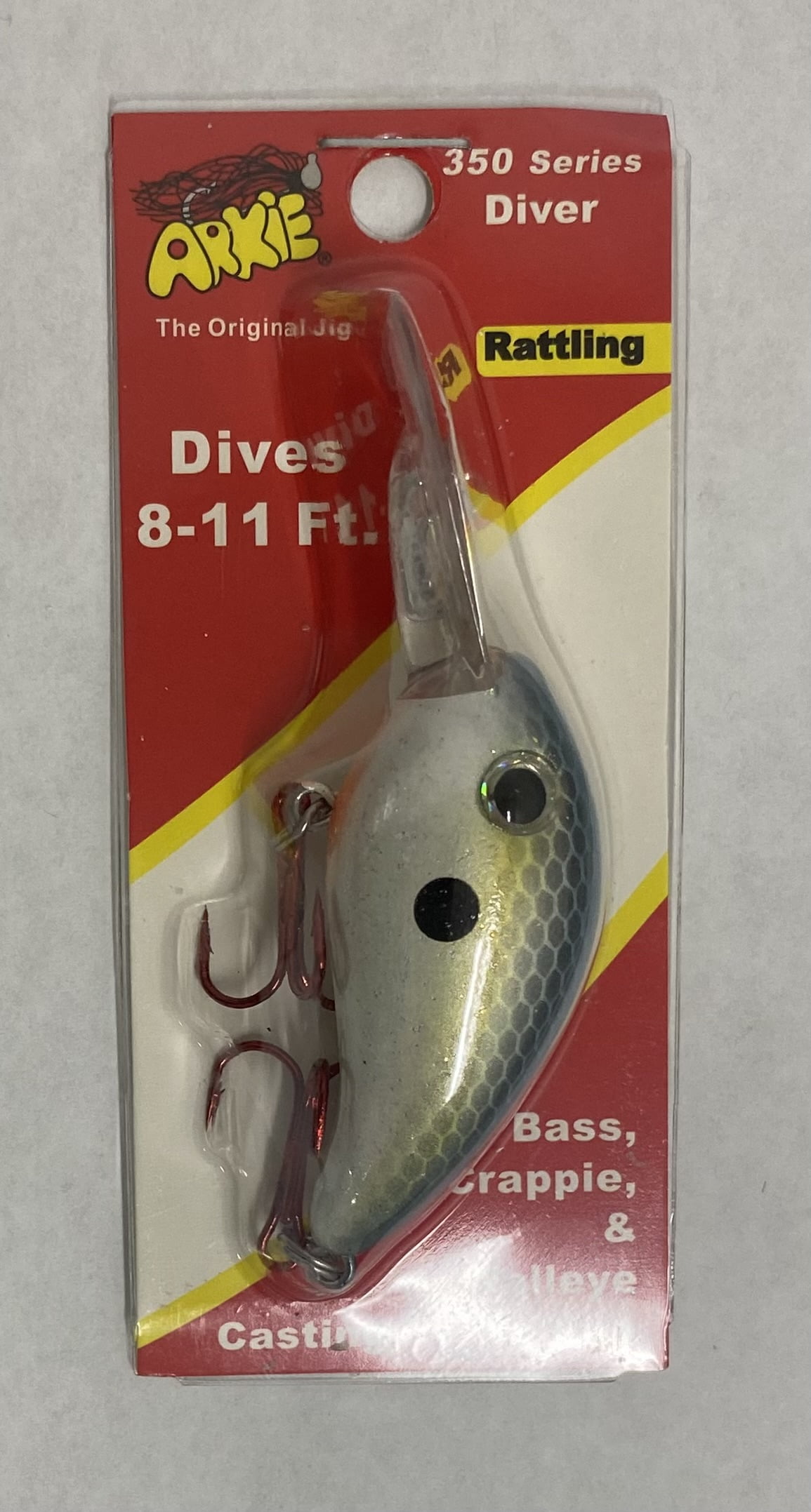 (2 pack) Arkie Lures 350 Series Crankbait Fishing Lure, Sexee Shad