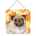 thumbnail image 1 of Fawn Pug Fall Wall or Door Hanging Prints, 6 x 6 in., 1 of 1