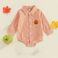 thumbnail image 2 of mgoYE Baby Hospital Outfit Baby Boy Romper Fall Winter Outfit Waffle Long Sleeve Romper Jumpsuit With Hat Infant Cute Newborn Boy Clothes Size 0-3 Months, 2 of 4
