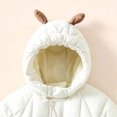 thumbnail image 6 of 18-24 Months Newborn Baby Winter Hooded Snowsuit Deer Ear Padded Romper Infant Zipper Warm Jumpsuit Outfit, 6 of 7
