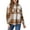 Brown, variant on Women's Button Down Plaid Shirt Jacket Long Sleeve Classic Fit Lapel Baggy Casual Tops Shackets with Pockets