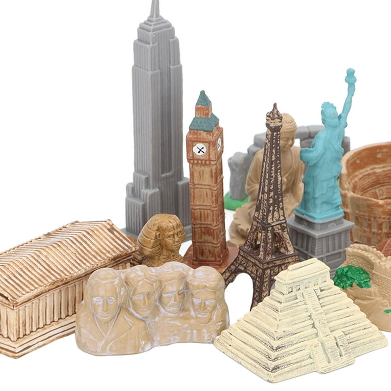 17PCS Mini World Building Model Playset Statue of liberty, Eiffel