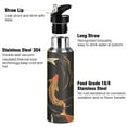 thumbnail image 3 of Yayeee 33oz Insulated Water Bottle Double Wall Stainless Steel with Flip Straw Lid, Black Fish Pattern, 3 of 7