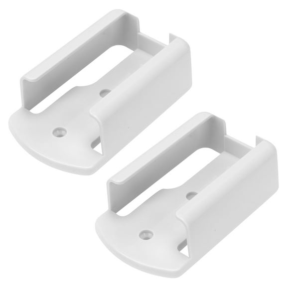 Pretyzoom 2Pcs White Remote Controller Wall Rack Nail Free Adhesive Storage Organizer