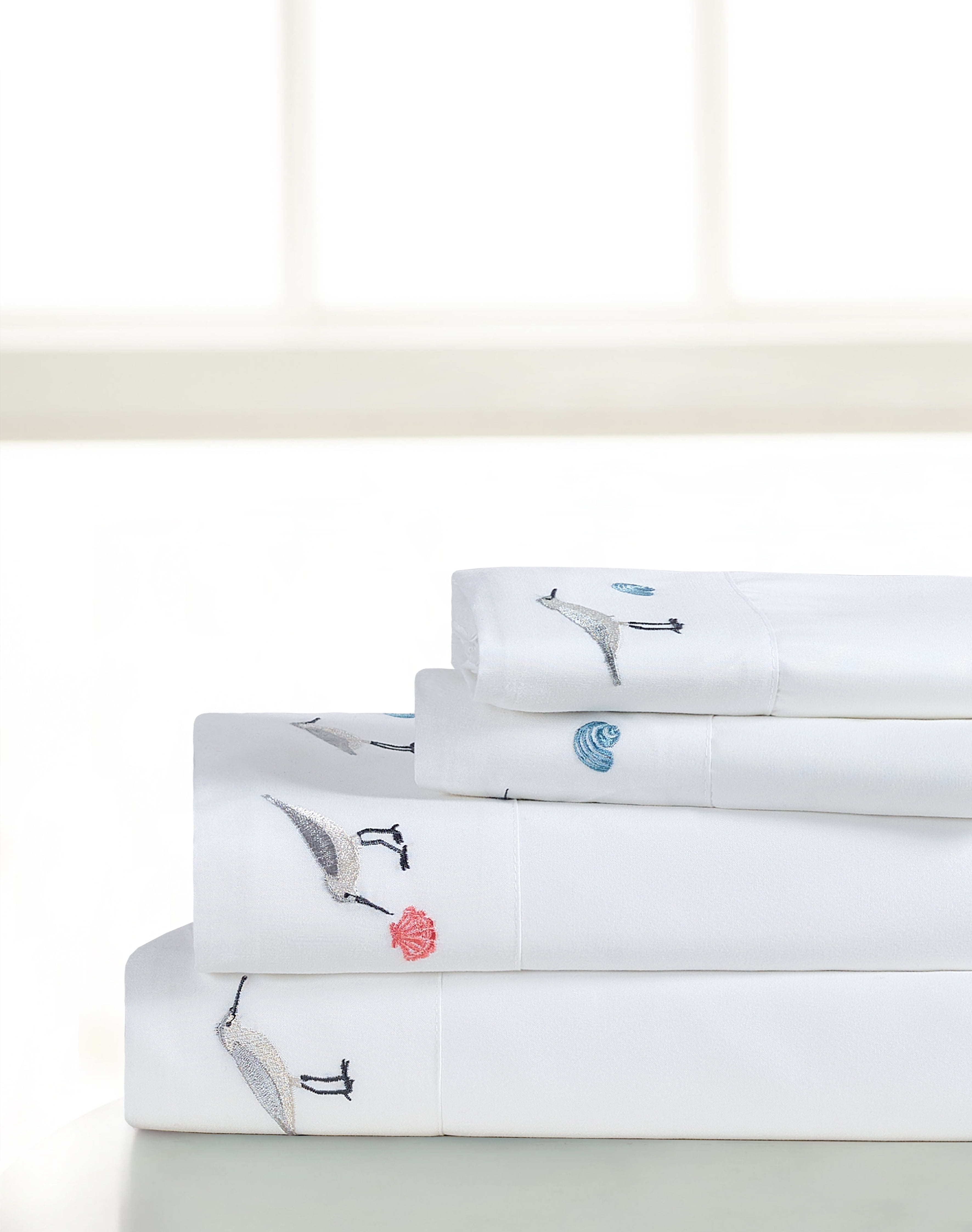 Pipers Embroidered Pillowcase Pair