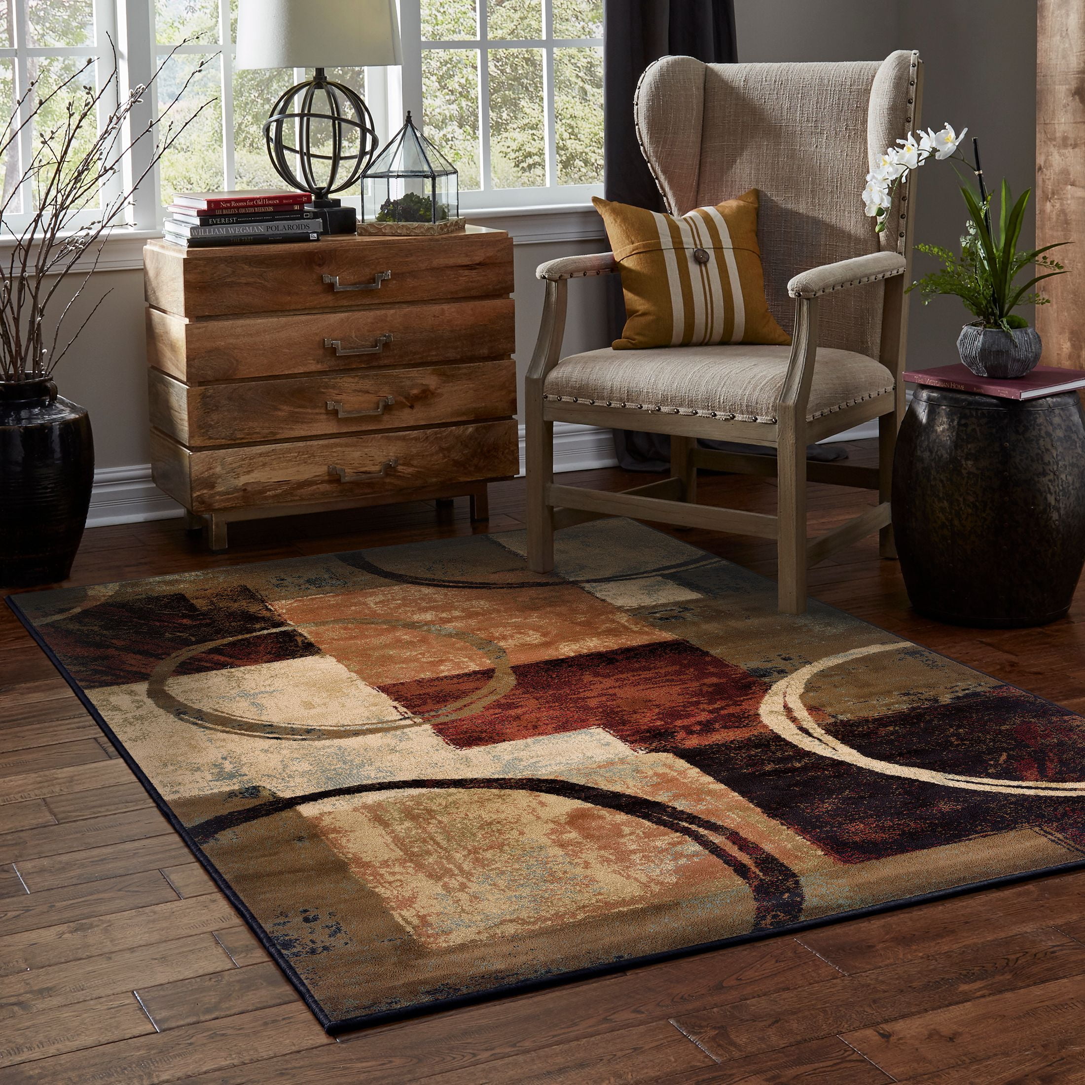 Avalon Home Hamlet Abstract Contemporary Area Rug, Black