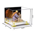 thumbnail image 2 of Versatile Acrylic Display Case - Small Rectangle Box with Mirror, Yellow Risers and White Base 8.75" x 7.75" x 7" (A006-YR), 2 of 2