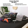 thumbnail image 4 of OKKEEY Boy Queen Gaming Comforter Sets, 6 Pcs Video Gamer Bed in a Bag for Kids Teens, Ps5 Xbox Bedding Set Children's Room Decor Gift, Soft Microfiber Black Graffiti Game Bed for All Season, 4 of 10