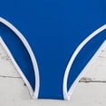 thumbnail image 4 of UTSJKR Girls Swimsuit Wide Strap High Waisted Bikini Sets Colorblock Sporty 2 Piece Bathing Suit for 6-16 Years Blue 8-9Years, 4 of 9