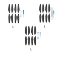 thumbnail image 4 of Hélice de Dron Bewildely con Control remoto 8X reemplazo desmontable bajo ruido Oro, 4 of 6
