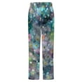 thumbnail image 6 of Colorful Floral Pattern Winter Female Pants Flannel High Waist Women Pants Lady Warm Straight Leg Plush Trousers, 6 of 7