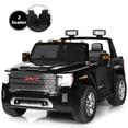 thumbnail image 1 of Costway 12V 2-Seater Licensed GMC Kids Ride On Truck RC Electric Car w/Storage Box Black, 1 of 10