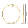 thumbnail image 4 of Charmsy Classic Hoop Earrings for Women | 14K Gold-Plated Extra Large Earring Hoops | Women’s Click-Top Hoop Earrings 70MM, 4 of 5