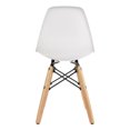 thumbnail image 6 of 2xhome Set of 2 Kids Size Plastic Toddler Chairs with Natural Wooden Dowel Legs, White, 6 of 11