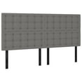 thumbnail image 5 of vidaXL LED Headboard Dark Gray 78.7"x2"x30.7"/34.6" Fabric, 5 of 52