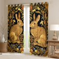 thumbnail image 2 of Homewish Cartoon Jungle Rabbit Curtains Pack of 2 (42x84 Each), Retro Bohemian Hippie Animal Curtains Blackout, Rustic Farmhouse Bedroom Curtains, Window Curtains Bedroom Decor, 2 of 6
