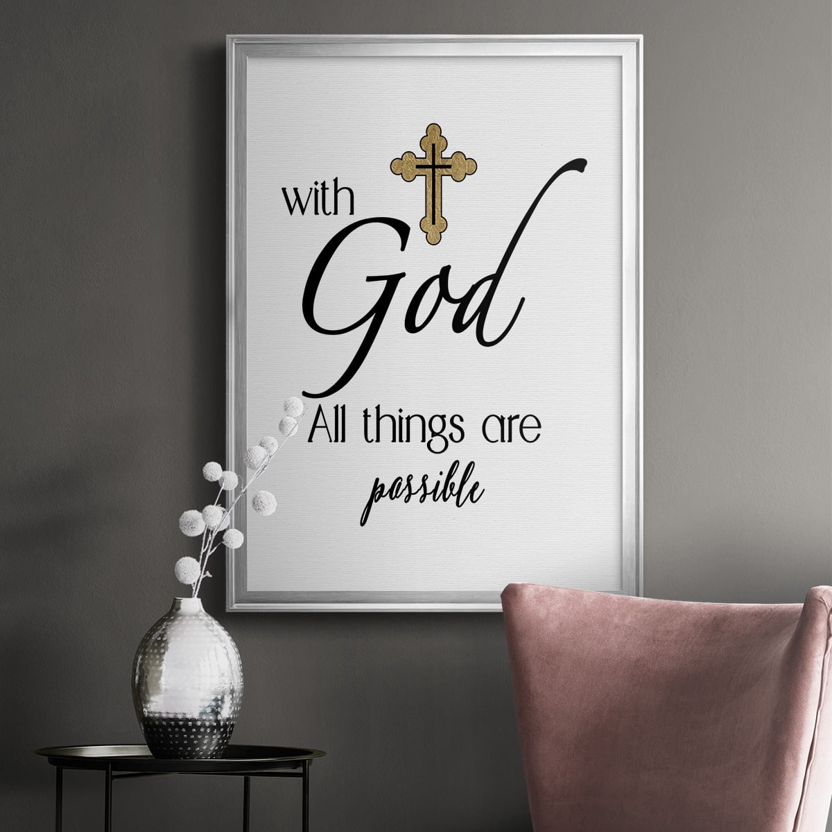 All Things Possible Gold Premium Classic Framed Print - Ready to Hang