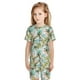 thumbnail image 5 of Balery Watercolor Palm Tree Conjunto de Pijama Infantil de Manga Corta con Estampado – Ropa de Dormir de Algodón Suave-3X-Large, 5 of 5