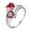 Red, variant on Guodhu Women Heart Ring Silver Plated Rings for Women Promise Ring for her Simulated Gemstone Stackable Size 5~9