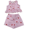 thumbnail image 5 of Eltusu Girls Summer Outfit Sets, Printed Elastic Waist Crew Neck Sleeveless Tank Tops & Shorts Sets Pink Size 7-8T, 5 of 6