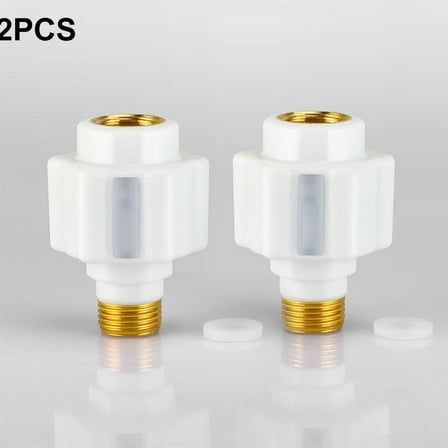 Electric Water Heater Safety Connectors 2Pcs,Anti-Electric Shock Protection Accessories for Household Tankless Water Heaters,White PP Copper Fittings