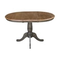 thumbnail image 5 of 36" Round Wood Extension Dining Table with 2 Chairs in Hickory/Washed Coal, 5 of 9