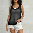 thumbnail image 2 of NaWent Fishnet Tank Tops Women Going Out Knitted Shirt Sleeveless Loose Summer Casual Top Black XL, 2 of 4