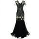 thumbnail image 2 of Vestido de lentejuelas vintage para mujer de los años 20, vestido de banquete ligero de lujo para fiesta, vestido de noche, vestido de cola de pez largo, 2 of 5
