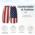 thumbnail image 3 of Mens Swim Trunks America Flag Quick Dry Board Shorts with Compression Liner, 3 of 6