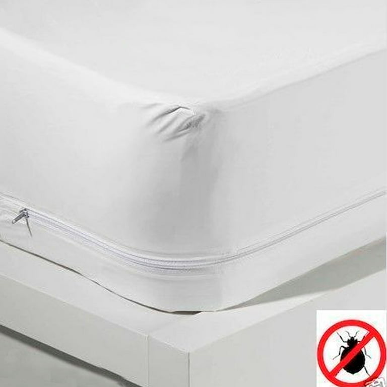Twin Size Bed Mattress Cover Zipper Plastic Waterproof Bed Bugs Protector  Mites