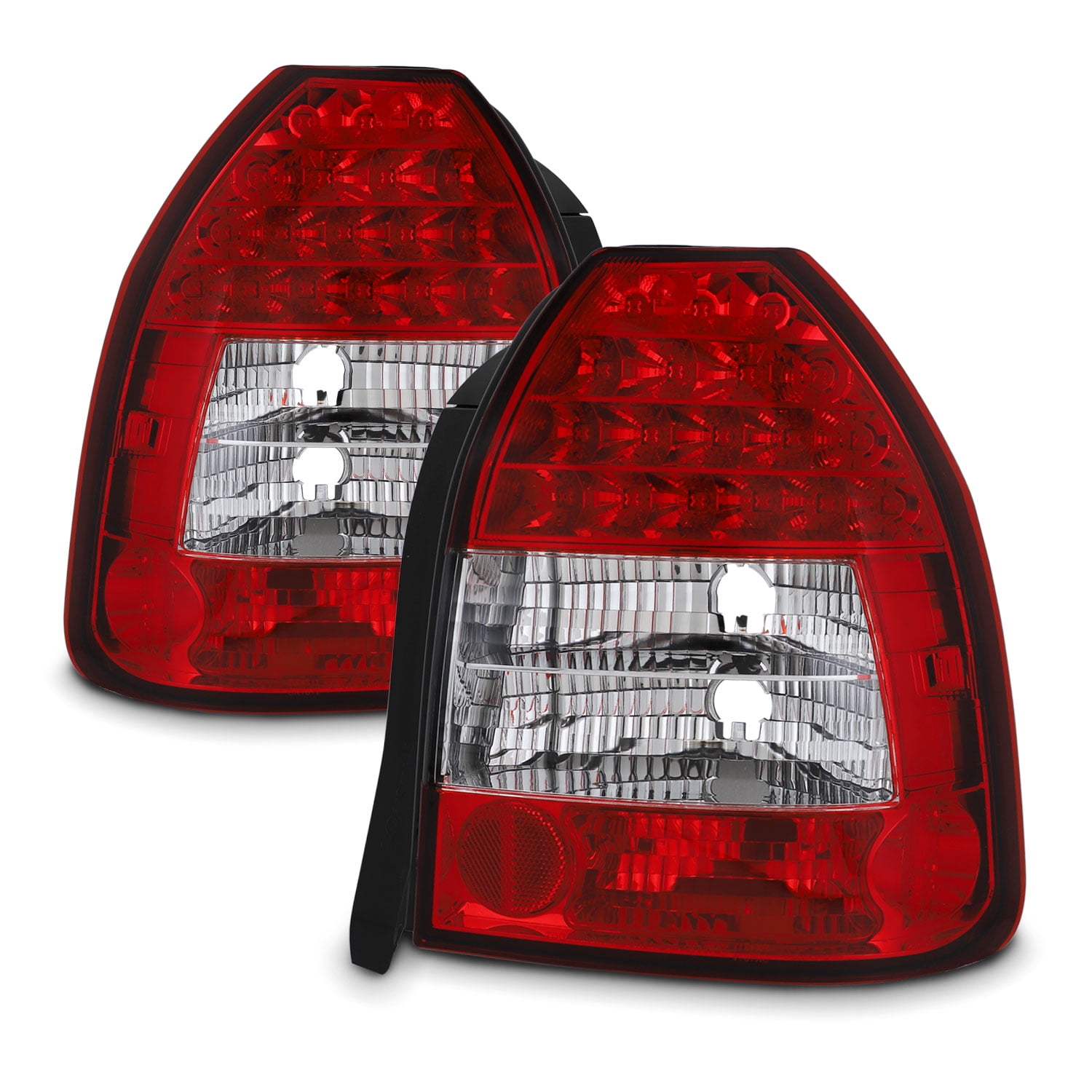 Fits 9600 Honda Civic Ek9 3Dr Hatchback JDM Red Clear LED Tail Brake