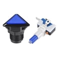 thumbnail image 2 of Botón de empuje para juegos 39x39x39 Triángulo 12V Interruptor de botón iluminado LED con microswitch para arcade video azul 3 piezas, 2 of 5