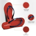 thumbnail image 2 of HUGGOES Crimson Natural Rubber Comfort Flip Flops for Women - Red/Navy, 2 of 7