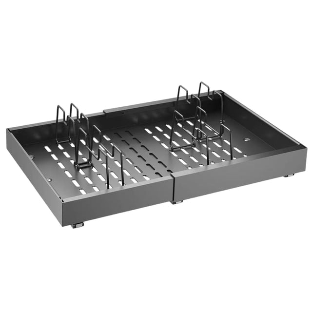 Organizador extraíble para armario debajo del fregadero, estante de almacenamiento, fácil instalación, cajón extraíble resistente para sala de estar. Negro