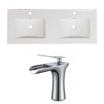 thumbnail image 1 of American Imaginations 59-in. W 1 Hole Ceramic Top Set In White Color AI-27151, 1 of 8