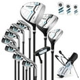 thumbnail image 1 of Costway 12 Pieces Men's Complete Golf Club Set Right Hand Includes 460CC #1 Driver White, 1 of 10