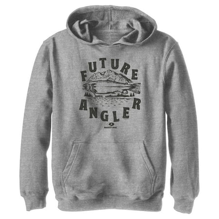 Boy s Mossy Oak Future Angler Pull Over Hoodie Athletic Heather Small