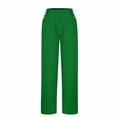 thumbnail image 6 of Women's Flowy Wide Leg Pants Casual Beach Pants High Waisted Drawstring Palazzo Trousers with Pockets, 6 of 7