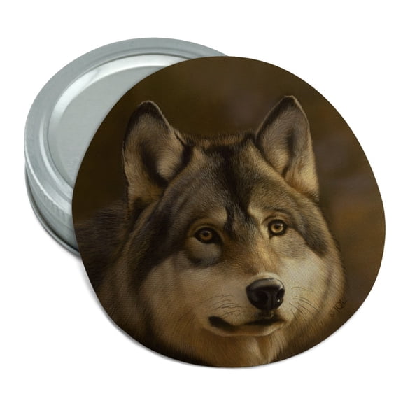 Timberwolf Timber Wolf Wolves Round Rubber Non-Slip Jar Gripper Lid Opener