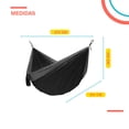 thumbnail image 2 of Hamaca Individual Para Camping Ligera Portatil Nylon Fresca negro 6.49 pulg THE FINIX FX-HIBL, 2 of 5