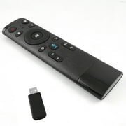 2.4G Télécommande sans fil avec entrée vocale de récepteur USB pour projecteur Smart TV Android TV Box HTPC noir