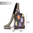 thumbnail image 2 of FORMRS Womens Crossbody Sling Bag Travel Daypack Shoulder Chest Backpack, Yellow Halloween Ghosts, 2 of 7