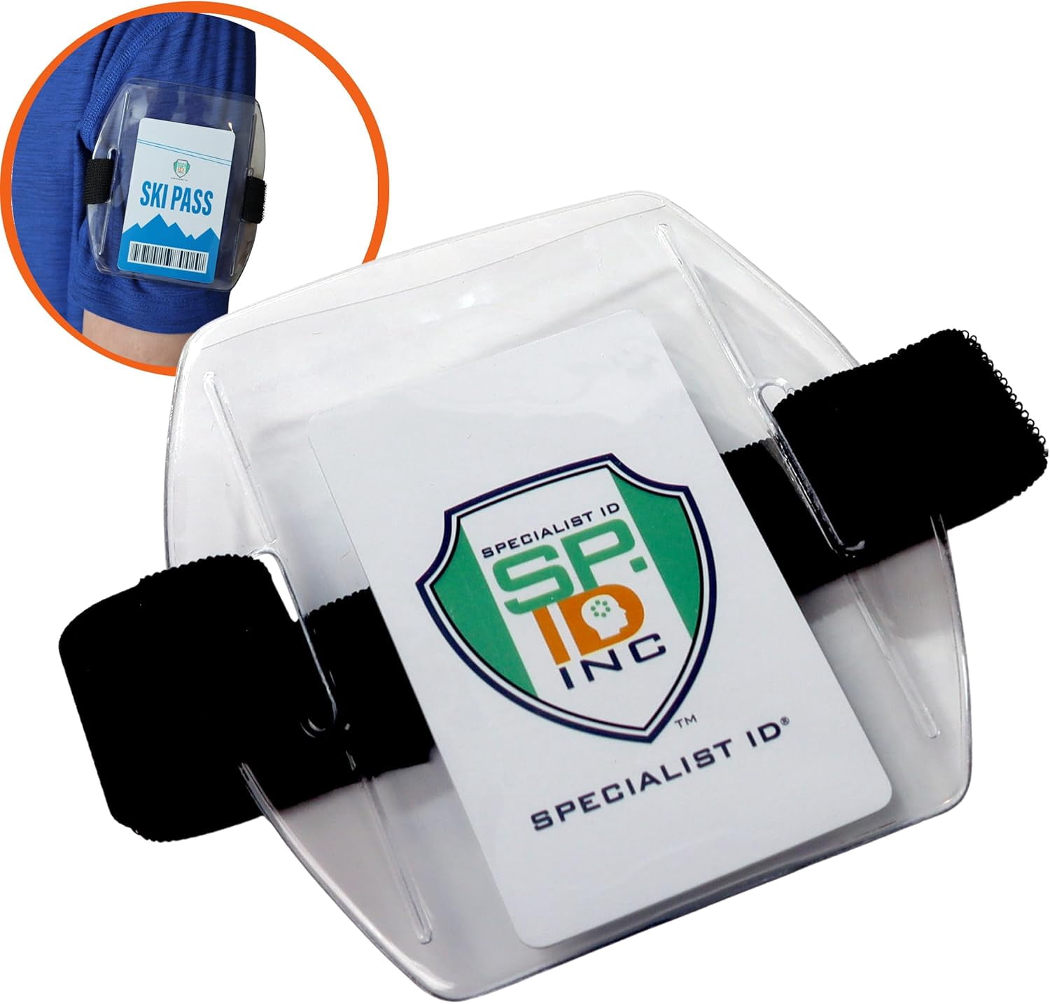 Bulk 25 Pack - Specialist ID Small Armband Badge Holder Youth - Adjustable Fit - Perfect Size Arm Band Badge Holder for Women & Men with Slender Arms - Ski Pass Holder for Smaller Sizes (Black)