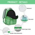 thumbnail image 3 of Abstract Plaid School Backpack Striped and Checkered Fusion, Moroccan Geometric Style Students Fashion Backpack, 3 of 6