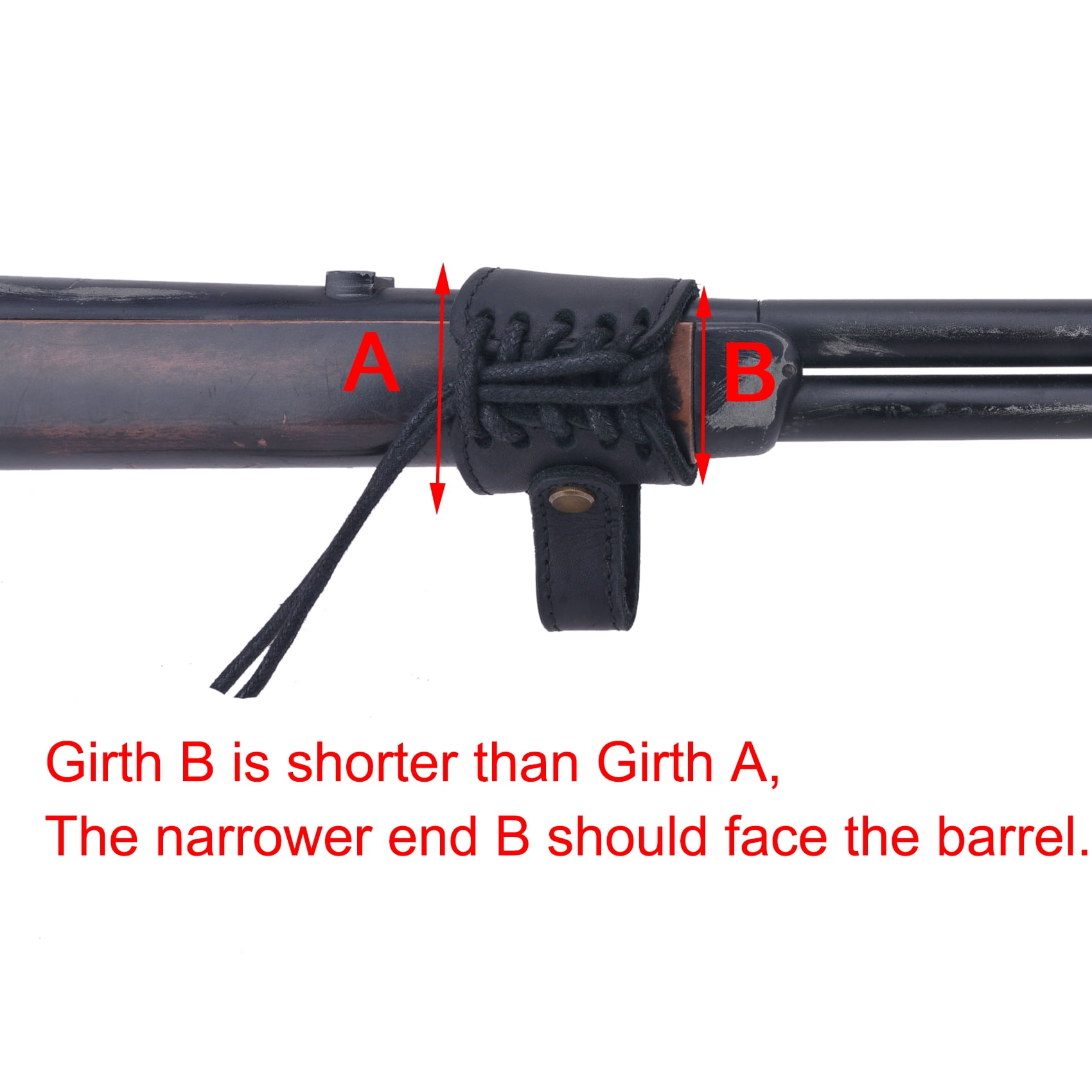 Leather Gun Sling Barrel Mount Gun Holster for Not Drilling Wood of Your Gun